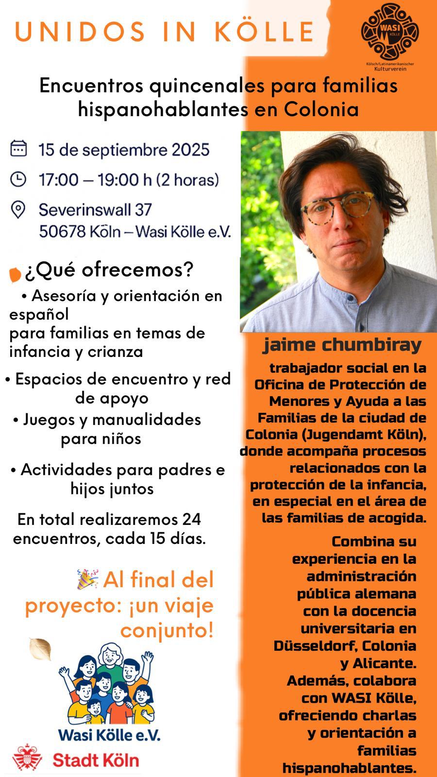 Asesoria para Familias con Jaime Chumbiray (Trabajador del Jugendtamt Köln)